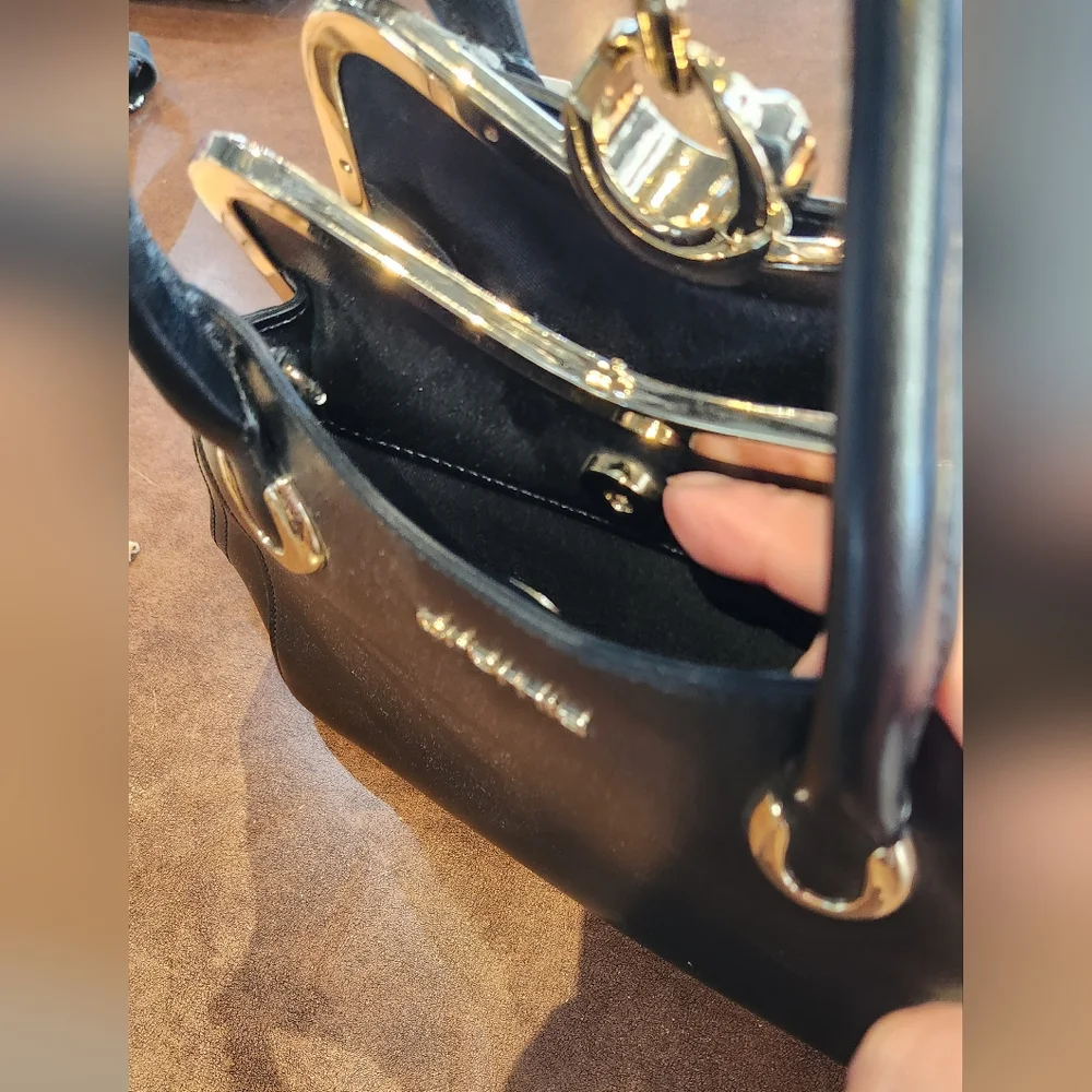 Cromia Italian Black Leather Bag - Picture 11 of 11